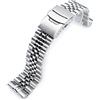 MiLTAT - Cinturino in metallo super-j Louis per Seiko New Turtles srp777 srpa21, spazzolato, 22 mm, argento, L