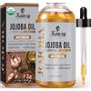 Kanzy Olio di Jojoba Puro Biologico 100% Naturale Pressato a Freddo 120ml Non Raffinato Vegan Jojoba Oil Trattamento per Capelli e Cuoio Capelluto