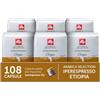 illy, Caffè in Capsule Iperespresso Arabica Selection Etiopia, 100% Arabica con Note di Gelsomino, Fiori d'Arancio e Camomilla, Gusto Delicato, 6 Confezioni da 18 (108 Capsule Totali)