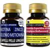 LABOTTEGADEGLIINTEGRATORI Set di integratori capelli pelle unghie + antiossidante | biotina zinco seleniometionina 400 compresse + diosmina esperidina bioflavonoidi 100 compresse | senza glutine