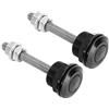 Qiilu Blocco cofano, Qiilu cofano cofano serratura, 2 pezzi lega di alluminio + ferro universale cappuccio perno cofano serratura a sgancio rapido pulsante paraurti fermi a clip(22mm)
