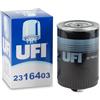 UFI Filters, Filtro Olio 23.164.03, Filtro Olio per Ricambio, Adatto a Auto, Applicabile su Diversi Modelli Audi, Dacia, Dynapac, Ford, Linde, Multicar, Seat, Skoda, Still, Volkswagen, Volvo e Winget
