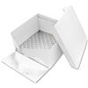 PME BBS890 Scatola per Dolci con Sottotorta Quadrato, Plastica, Bianco, 30 x 30 x 15.2 cm