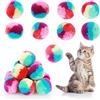 TIESOME 20 pezzi 3 cm Giochi per Gatti Colorati, Giocattolo per Gatti Palline Palline giocattolo per gatti Colorate per Animali per Giocare, Inseguire, Digrignare Denti, Masticare, Allenarsi