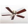 Pepeo ventilatore da soffitto Kisa Deluxe in ottone anticato senza luce - palissandro/noce scuro incluso interruttore a tirare