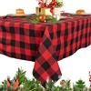 ShinyBeauty Tovaglia a quadri rossi e neri, 140 x 180 cm, stile scozzese, rettangolare, a quadretti, per Natale, cucina, sala da pranzo, festa