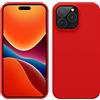 kwmobile Cover per Apple iPhone 14 Pro Max Custodia - Back Case per Caricatore Wireless - Antiurto e Flessibile in Silicone TPU - rosso