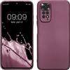 kwmobile Custodia Compatibile con Xiaomi Redmi Note 11 / Note 11S Cover - Protezione Back Case Morbida - Silicone TPU Effetto Metallizzato lavanda metallizzato
