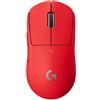 Logitech Mouse Logitech G Pro X Superlight 5pulsanti wireless Rosso [910-006784]