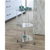 Petrozzi Carrello Eco Asta Tonda 30X30 in Plexiglass in 18 Colori - Colore : Trasparente - Ruote: Senza Ruote