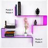 Petrozzi Up & Down Due Mensole Modulo 4 in Plexiglass in 18 Colori - Colore: Trasparente