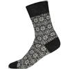 Hirsch Natur Calzino corto adulto in lana sottile, motivo norvegese antracite/ bianco