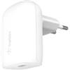 Belkin Caricabatterie da rete Belkin usb-C 30W PD 3.0 con pps Bianco [WCA005VFWH]