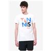 Australian T-Shirt Cotone Tennis Bianca Scritta Uomo