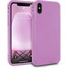 MyGadget Cover per Apple iPhone X | XS - Custodia Protettiva in Silicone Morbido - Case TPU Flessibile - Ultra Protezione Antiurto & Antigraffio - Rosa Viola