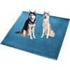 Waigg Kii Tappetino per cani di taglia XL, XXL, morbido velluto corallo, antiscivolo, lavabile, cuscino per cani e gatti (50 x 40 cm, blu)