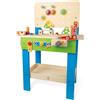 Hape Banco da Lavoro | in Legno con Attrezzi Giocattolo | 35 Pezzi| Adatto a Bambini dai 3 Anni in su