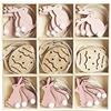 Heitmann Deco Decorazione pasquale in legno rosa, naturale, rosa, 17 x 17 x 2 cm