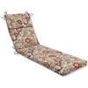 Pillow Perfect Indoor/Outdoor Multicolored Modern Floral Chaise Lounge Cushion