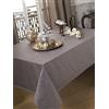 CALITEX Evita Tovaglia Poliestere Grigio, Rotonda 180 cm