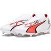 PUMA Ultra Match Mxsg, Scarpe da Calcio Uomo, Bianco Bianca Nero/Fuoco Orchidea, 42.5 EU