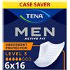 TENA Assorbente di protezione per incontinenza maschile Tena Men - Livello 3 - Cartone da 16x6