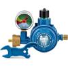 Rotarex - Regolatore di bassa pressione a 2 stadi 50 mbar incluso chiave per bombola di gas per griglie e riscaldatori a GPL con manometro per indicazione del gas residuo e controllo delle perdite