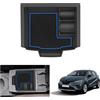 GAFAT Compatibile con Renault Captur 2 / Symbioz 2025 2026-2020 Vano Portaoggetti Console Centrale, Captur 2025 E-Tech Hybrid Organizer per Bracciolo, con Tappetini Coniare, Accessori Captur 2 (Blu)