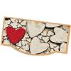 emmevi Zerbino Cocco 40X75 Retro Gomma Antiscivolo Tappeto Ingresso Moderno Porta Entrata Cuore Rosso