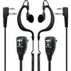 TECHSIDE TSAU-M+ Microfono Auricolare Avvolgente 2 pin Midland | Radio ricetrasmittenti | Compatibile G7 pro G8 G9 pro M24 M24 plus M48 M99 G6 XT G7 XTR ICOM Intek | Vigilanza Sicurezza SoftAir (2 Pz)