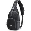 G4Free Zaino a tracolla antifurto per palestra, con foro per auricolari, per ciclismo, viaggi, escursionismo, uomo e donna, Grigio scuro, Zaino daypack