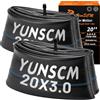 YunSCM 2Pcs 76/90-406 20 pollice Camere d'aria 20X3.0/3.50 AV32mm valve Compatibile 20 pollice Bicicletta elettrica Camere d'aria 20X3.0 20X3.20 20X3.30 20X3.50