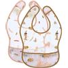 LÄSSIG Set di bavaglini 2 pz. con protezione antiacqua/EVA Bib Little Mateys spicy orange
