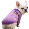Ducomi Classic Felpa con Polsini e Collo Elasticizzati in Morbido Cotone Felpato per Cani e Gatti - Disponibile in Tutte Le Taglie e Vari Colori Melangiati (Purple, XL)