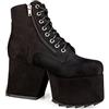 LAMODA Velvet Stropicciato, Mid Calf Boot Donna, in camoscio Nero, 41 EU
