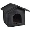 Virtcooy Cuccia per Gatti Selvatici da Esterno Impermeabile Pieghevole, Casa di Gatti Tent Shelter Pet House Inverno