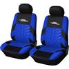 AUTOYOUTH Copri sedili Auto Universali | Compatibile con Airbag Laterale | Coprisedili per Sedili Anteriori Auto, （Nero/Blu）