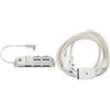 Vimar FP00526.C.B Presa 2univ.+4P17/11+SPB17+int+2USB+SPDb & 0P32386.B Prolunga lineare 3m spina piatta salvaspazio