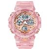 findtime Orologi digitali Uomo Militare Cronometro 50M Impermeabile Multifunzionale Orologio Conto alla Rovescia Modalità Allarme Dual Time, Rosa, Cinghia