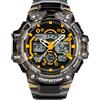 findtime Orologi tattici digitali da uomo militari, cronometro, 50 m, impermeabile, multifunzione, orologio conto alla rovescia, modalità di allarme Dual Time, Oro/Nero, Cinghia