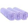 Easy dort Set di 3 lenzuola con angoli in cotone per lettino, 70 x 140 cm, colore: viola