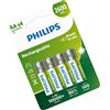 Philps Batterie ricaricabili AA - Confezione da 4 batterie 2600 mAh PHILPS