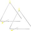 TIGER TRI28-2-MT - Strumenti triangolari Samba da 30,5 cm - Triangoli in acciaio resistenti con attacco in metallo, ideali per scuola, banda o uso domestico, confezione da 2