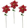 Flair Flower Poinsettia - Fiore artificiale con glitter, decorazione natalizia, fiore singolo, decorazione natalizia, decorazione da tavolo