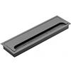 DOJA Barcelona | Passacavo per Scrivania | 2 Scatole Porta Cavi Rettangolare Nero | Pressacavo Tappo 280 * 80mm | Passacavi in Alluminio | Passacavi per Scrivania, Tavolo Computer, Mobile Pc