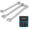 DURATECH Chiave ad Anello Aperta, Aperte Chiavi Anello Aperto, Chiave Esagonale a 2 Bocche Aperte, 3 pezzi, 10 x 12 mm, 13 x 14 mm, 15 x 17 mm, in Acciaio al Cromo Vanadio, con Borsa a Rullo