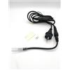 LEDZEIT - Profi Serie - Kit accessori, SOLO per Striscia LED Profi Serie, con cavo di alimentazione, cavo di ingresso, connettore, 1,7 m nero