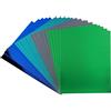 Ideen mit Herz - Cartoncino a specchio, carta metallica, carta metallizzata per artigianato, 20 fogli, formato DIN A4, 200 g/m², colore verde, turchese, verde scuro e blu