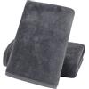 KinHwa Asciugamani Microfibra Durevole Asciugamani da Bagno Set di 2 40cm x 76cm Grigio/Bianca (Grigio, 2 Pack)