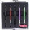 KD89 Set di 5 cacciaviti per orologiaio, MSA01.020-B (1.00, 1.20, 1.40, 1.60 e 2.00 mm), con corpo in alluminio, Swiss Made
